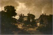 Jozef Szermentowski Village near Kielce oil painting
